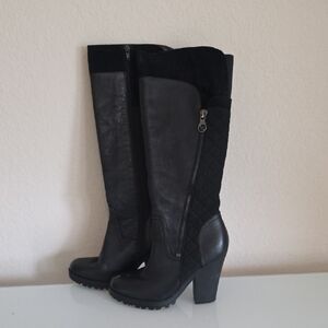 Guess Black Knee-High Women's Boots 4 Inch Heel